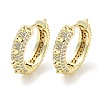 Brass Micro Pave Cubic Zirconia Hoop Earrings EJEW-I300-11G-1