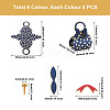 Beadthoven 30 Sets 6 Colors Handbags Shape Polka Dot Pattern Paper Candy Gift Fold Bags ABAG-BT0001-02-3