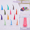Fingerinspire 72Pcs 12 Colors Bent Tip Plastic Fluid Precision Blunt Needle Dispense Tips TOOL-FG0001-20-3