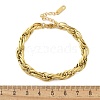 304 Stainless Steel Rope Chain Bracelets BJEW-C084-02G-6