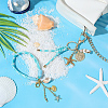 2Pcs Starfish Polyester Pendant Decorations & Keychains HJEW-AR00038-4