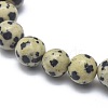 Natural Dalmatian Jasper Bead Stretch Bracelets BJEW-K212-B-014-3