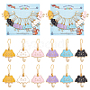 Alloy Enamel Cat Umbrella Pendant Locking Stitch Markers HJEW-PH01882-1