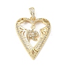 Brass Micro Pave Clear Cubic Zirconia Pendants KK-E799-01B-G-1