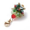 Christmas Tree Glass Pendant Decorations HJEW-JM02046-01-4