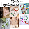 100Pcs Printed Transparent Resin European Beads RESI-PA0001-18D-6