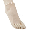Summer Beach Natural White Shell Link Chain Anklets AJEW-AN00771-03-5