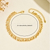 Summer Beach Brass Teardrop Tassel Anklets for Women IU8608-2