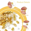 6 Styles Brass Bullet Clutch Bullet Clutch Earring Backs with Pad FIND-FS0003-08G-2
