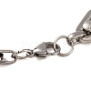 Tarnish Resistant 304 Stainless Steel Oval Link Chain Bracelets BJEW-B078-79P-3