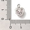 Rack Plating Brass Micro Pave Cubic Zirconia Charms KK-I720-08P-3