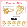 16Pcs Christmas Theme Alloy Napkin Rings AJEW-GF0013-16G-2
