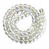 Transparent Spray Painted Glass Bead Strands X-GLAA-N035-03B-B09-2