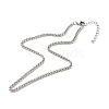 304 Stainless Steel Wheat Chains Necklace NJEW-JN03591-3