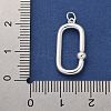 925 Sterling Silver Rectangle Balll Pendants STER-D300-26S-3