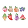 Glitter Transparent Resin Cabochons RE-CBAE980-05-1