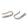 Rack Plating Brass Micro Pave Clear Cubic Zirconia Earring Hooks KK-A231-12P-2