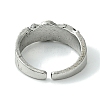 Mushroom Alloy Open Cuff Rings RJEW-K275-07AS-3