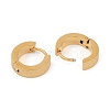 Ion Plating(IP) Sand Flash 304 Stainless Steel Hoop Earrings for Women EJEW-M001-03G-2