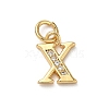 Brass Micro Pave Cubic Zirconia Charms KK-I382-03G-X-1
