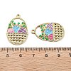 Easter Alloy Enamel Pendants ENAM-E360-01G-02-3