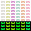 500Pcs Luminous Transparent Acrylic Beads LACR-TA0001-09-3