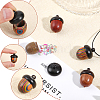 CHGCRAFT 4Pcs 4 Styles Wooden Acorn Box Jewelry Pendants WOOD-CA0001-65-4