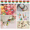 CHGCRAFT 8Pcs Pride Rainbow Theme Food Grade Eco-Friendly Silicone Beads SIL-CA0001-34-6