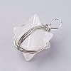 Natural Quartz Crystal Pendants G-I220-C13-1