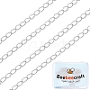 1M Rhodium Plated 925 Sterling Silver Curb Chains STER-BBC0007-95-1