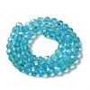 Electroplate Transparent Glass Beads Strands LS-EGLA-A035-T8mm-L08-2