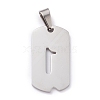 Non-Tarnish 304 Stainless Steel Pendants STAS-H144-02P-1-2