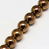 Electroplate Non-magnetic Synthetic Hematite Beads Strands LS-G-J169A-8mm-01-3