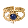 Natural Lapis Lazuli Finger Rings RJEW-Q822-26G-02-2