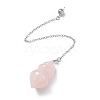 Natural Rose Quartz Pointed Dowsing Pendulums AJEW-B020-04P-07-2