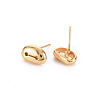 Oval Brass Earring Findings KK-S356-440-NF-3
