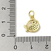 Real 18K Gold Plated Brass Pave Clear Cubic Zirconia Pendants KK-M283-07C-01-3