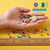 Handmade Polymer Clay Flat Round with Capital Letter Beads CLAY-CW0001-01-7