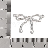 304 Stainless Steel Textured Bowknot Links Connector Charms STAS-S125-03P-3