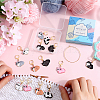 SUNNYCLUE 1 Set Cat Alloy Enamel Pendant Locking Stitch Markers HJEW-SC0001-62-3