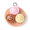 Opaque Resin Pendants RESI-S019-02C-1