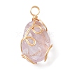 Raw Rough Natural Ametrine Copper Wire Wrapped Pendants PALLOY-JF02130-2