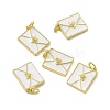 Rack Plating Brass Enamel Pendants KK-C007-02G-2