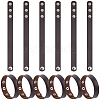 18Pcs PU Leather Snap Bracelets for Women Men BJEW-CY0001-13C-1