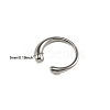 Non-Tarnish Stainless Steel Cuff Open Ring PW-WG88F08-05-1