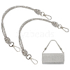 2Pcs Glass Rhinestone Rubber Cord Bag Handles FIND-PH0059-68C-1