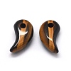 Natural Tiger Eye Pendants G-O175-33B-2