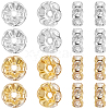 100Pcs 2 Colors Rack Plating Brass Rhinestone Spacer Beads KK-BBC0016-23B-1