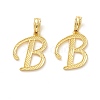 Rack Plating Eco-Friendly Brass Letter Pendants KK-K265-02G-B-1