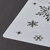 Creative Christmas Plastic Drawing Stencil X-DIY-L007-09-4